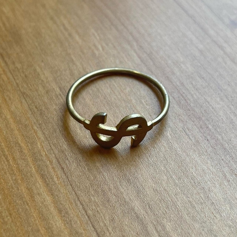 Gold Minimalist Dollar Sign Ring